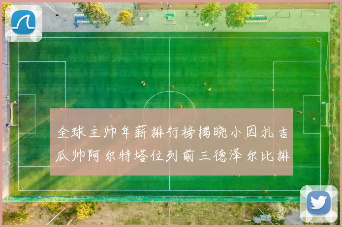 全球主帅年薪排行榜揭晓小因扎吉瓜帅阿尔特塔位列前三德泽尔比排名第六
